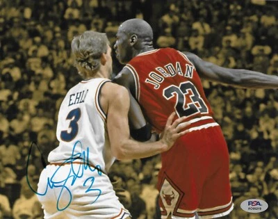 Craig Ehlo Cleveland Cavaliers Signed 8x10 Photo Autographed PSA/DNA vs MJ - Image 1 of 2