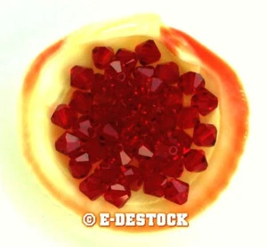 4 Perles Toupies 8mm Cristal Swarovski - SIAM - Picture 1 of 1