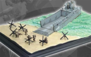Lanza de desembarco Dragon Higgins LCM (3) del Ejército de los Estados Unidos con diorama Rangers 1/72 modelo de barco - Imagen 1 de 12