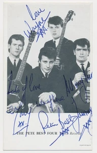 Beatles ULTRA RARE 1964 PHOTO OF ' THE PETE BEST FOUR BAND' SIGNED BY PETE BEST! - Picture 1 of 5