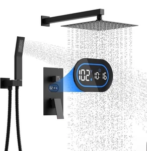 Duscharmatur Set mit Wasserkraft Temperaturanzeige, Duschsystem - Bild 1 von 4