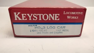 Keystone HO-103 HO HOn3 Skeleton Log Car Kit 2 cars, Less Trucks & Couplers NEW - Picture 1 of 6
