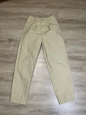 Pantalones cónicos sueltos altos Levis Premium para mujer talla 24 beige plisados tiro alto logotipo Foto 1 de 4
