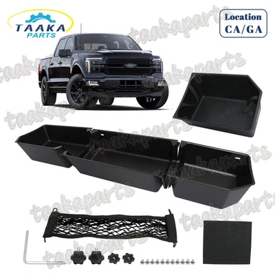 For Ford F150 SuperCrew Crew Cab 2015-2025 Upgraded Underseat Storage Box Foto 1 de 4