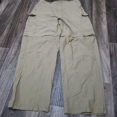 REI Pants Mens XL 32x32 Beige Convertible Zip Off Outdoor Nylon Cargo - Image 1 of 4