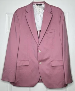 Pink Blazer Mens Two Button Sport Coat Business Casual Office Jacket - Picture 1 of 10