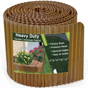 Gewellte Gartenkante, 8"×20Ft Vorrostete Landschaftskante & Rasenkante Bo... - Bild 1 von 7