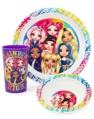 Set di stoviglie multicolore Rainbow High 3 pezzi Unisex Bambini - Immagine 1 di 4