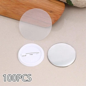 100x Badge Film DIY Button Maker Accessories Round Film for Souvenirs DIY Crafts - Picture 1 of 5