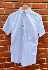 River Island Men's White Smart Short Sleeved Slim Fit Shirt Size XS New - Picture 1 of 5