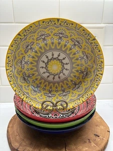 Mikasa Set Of 4 MARRAKESH Stoneware 9-1/2" Pasta Bowls - Picture 1 of 13