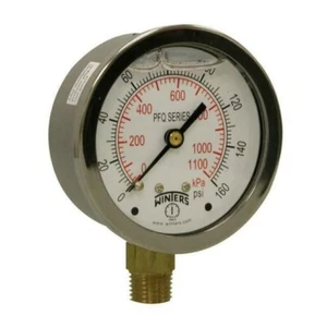 Winters | PFQ1246R1 | 0-160 PSI Pressure Gauge 4 in x 1/2 in NPT BTM - Picture 1 of 1