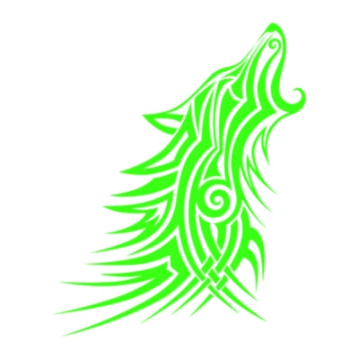 Pegatina calcomanía tribal Wolf para portátil coche camión espejo ventana   Foto 1 de 2