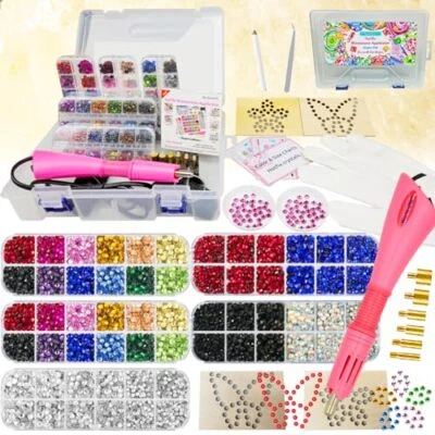 Hotfix Applicator Tool with 8600 Pcs Rhinestones for Blinging  Assorted Colors  - Image 1 of 4