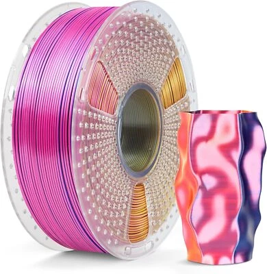 SUNLU Silk Textures PLA+ 3D Printer Filament Dual/Triple Color 1KG 1.75mm Smooth - Image 1 of 4