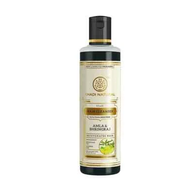 Xampu limpador de cabelo KHADI NATURAL ayurvédico Amla e Bhringraj - Imagem 1 de 4