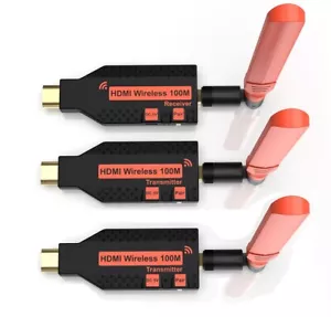 Wireless HDMI Transmitter and 2 Receiver HDTVs/Monitors Extender Kit 350FT/150M - Picture 1 of 10