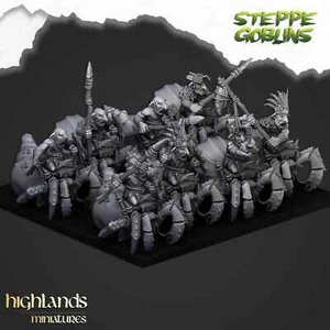 Goblin Crab Riders with Spear x 5 inc com - Highlands Miniatures - 28mm - Steppe Tribe - Bild 1 von 9