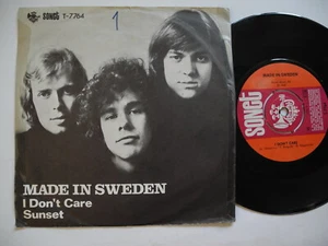 MADE IN SWEDEN I Don't Care / Sunset 45 7" single 1969 Sweden EX- jazz rock prog - Imagen 1 de 2