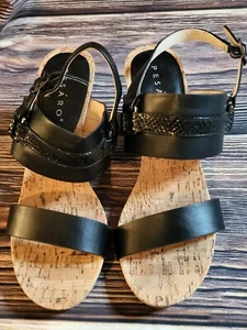Womens Pesaro SZ 9.5 Black Wedge Heels - Picture 1 of 6