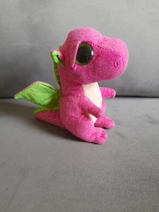 TY BEANIE BOOS SOFT TOY DARLA THE PINK SPARKLY DRAGON 6" HIGH VGC - Picture 1 of 2