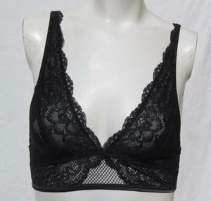 Set of 3 MAE Black Stretch Lace Satin Light Support Bra Bralette sz US XS A  - C - Picture 1 of 8