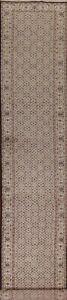 Geometric Tebriz Long Runner Rug Wool/ Silk Handmade Chinese Rug 2' 7" x 20' 4"