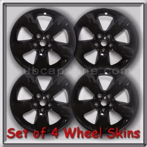 2013-2024 20" Dodge Ram Truck 1500 Black Wheel Skins Hubcaps Wheel Covers Set 4 - Picture 1 of 1