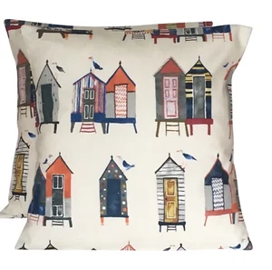 2 x Prestigious Beach Huts Antique Seaside Cushion Covers - Picture 1 of 2