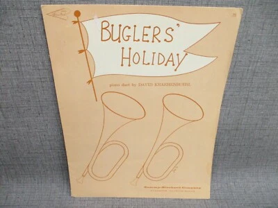 Buglers' Holiday Piano Duet by David Kraehenbuehl 1969 - Image 1 of 4