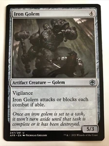 MTG Adventures In The Forgotten Realms Iron Golem 247/281 NM - Picture 1 of 2