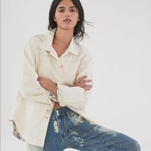 Anthropologie Pilcro Draped Denim Shirt Jacket Size L