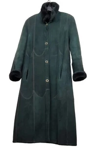 Vintage Birger Christensen Saks Fifth Avenue Sheepskin Shearling Overcoat Size 8 - Picture 1 of 11