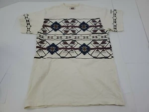 Art Unlimited Sportswear Aztec Navajo Black Hills White T-Shirt Size L Vtg 90s - Picture 1 of 9