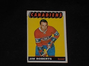 JIM ROBERTS 1965-66 TOPPS HOCKEY CARD #74 ROOKIE MONTREAL CANADIENS - Picture 1 of 2