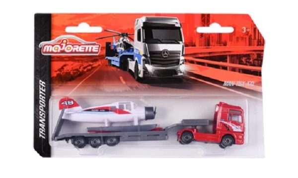 Majorette 212053302 - Transporter - MAN TGX XXL mit Tieflader und Aero Ace Flugz - Bild 1 von 1