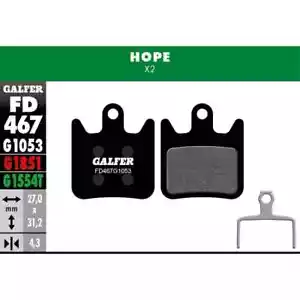 Galfer Disc Brake Pads for Hope X2 MTB - FD467 G1053 Performance Black - Picture 1 of 2