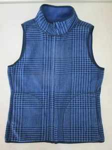 Studio Works Sport Women's Reversible Blue Fleece Vest w/Pockets Size S - Picture 1 of 10