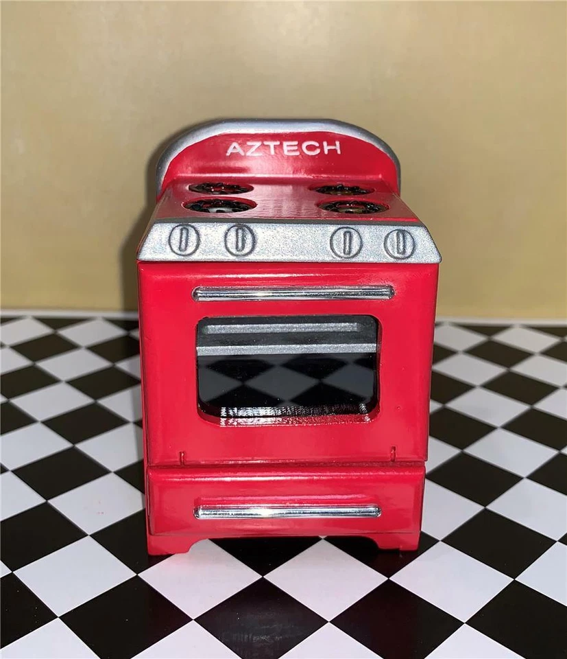 МИНИАТЮРНЫЙ КУКОЛЬНЫЙ ДОМИК МАСШТАБ 1:12 РЕТРО 1950-Х КУХНЯ КРАСНАЯ ПЛИТА - T5958 - Изображение 1 из 1
