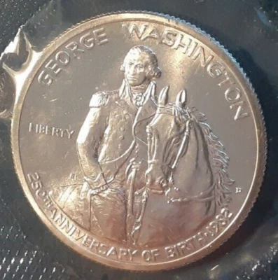 1982-D Washington Commemorative Silver Half Dollar 50c 90% Uncirculated OGP - Image 1 of 4