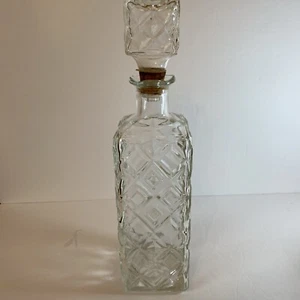 Vintage Pressglas Dekanter Bundesgesetz verbietet Verkauf oder Wiederverwendung dieser Flasche - Bild 1 von 10