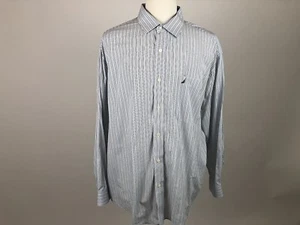 Nautica 18 34/35 Multicolor Stripes Long Sleeve Button-Up Men's Shirt - Picture 1 of 6