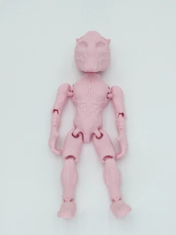 FEMALE BLACK PANTHER Articulated Figure Flexi 7" PINK 3D Printed Figure Cover