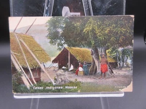 1930's  Homes Of Indigenous Natives MOOREA French Polynesia POSTCARD Photo HOMES - Picture 1 of 2