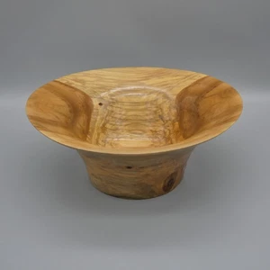 Tazón de madera torneado de goma dulce artesanal borde acampanado base con patas marcado #132018 7,5"x3" - Imagen 1 de 17