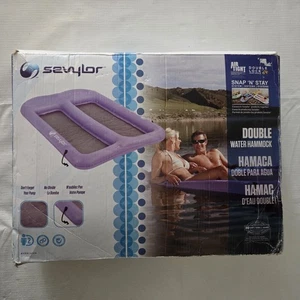 SEVYLOR Doppel Wasserhängematte 2 Personen aufblasbar lila 81x55 strapazierfähig PVC - Bild 1 von 11