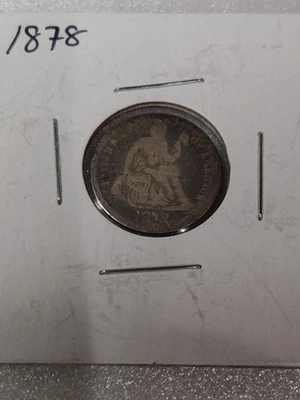 1878-P Seated Liberty Dime Ungraded Condition See Pictures - Image 1 of 4