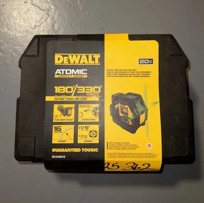 DEWALT DCLE34021B 20V MAX Láser Inalámbrico Línea Cruzada Verde (Solo Herramienta) NUEVO Foto 1 de 2