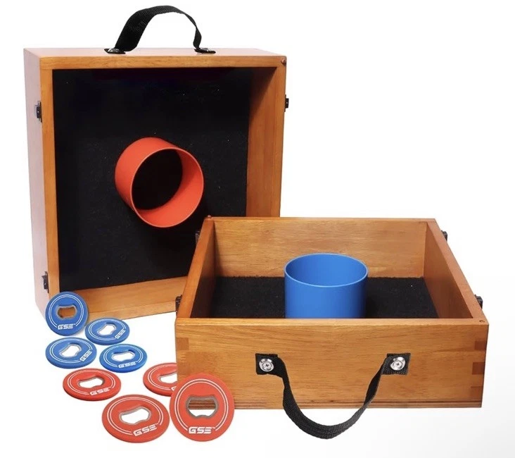 Juego de lanzamiento de lavadora de madera premium GSE Games & Sports Expert con 8  Foto 1 de 1