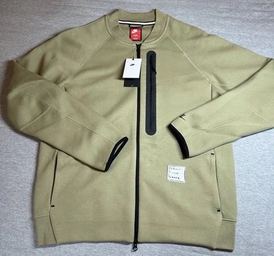 Chaqueta de bombardero Nike Sportswear Tech polar neutra oliva para hombre talla L-alto nueva con etiquetas Foto 1 de 4
